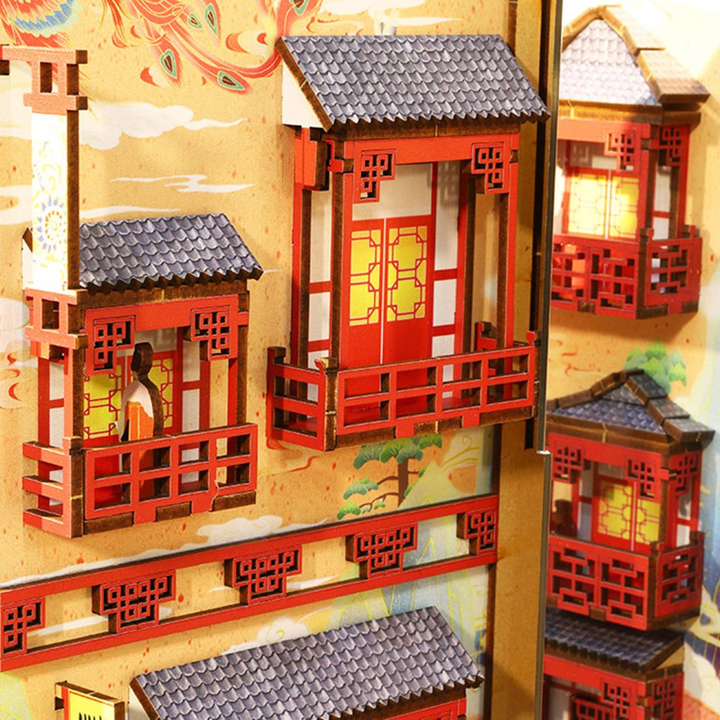 1 Set Dollhouse Miniature Book Nook Kit O759