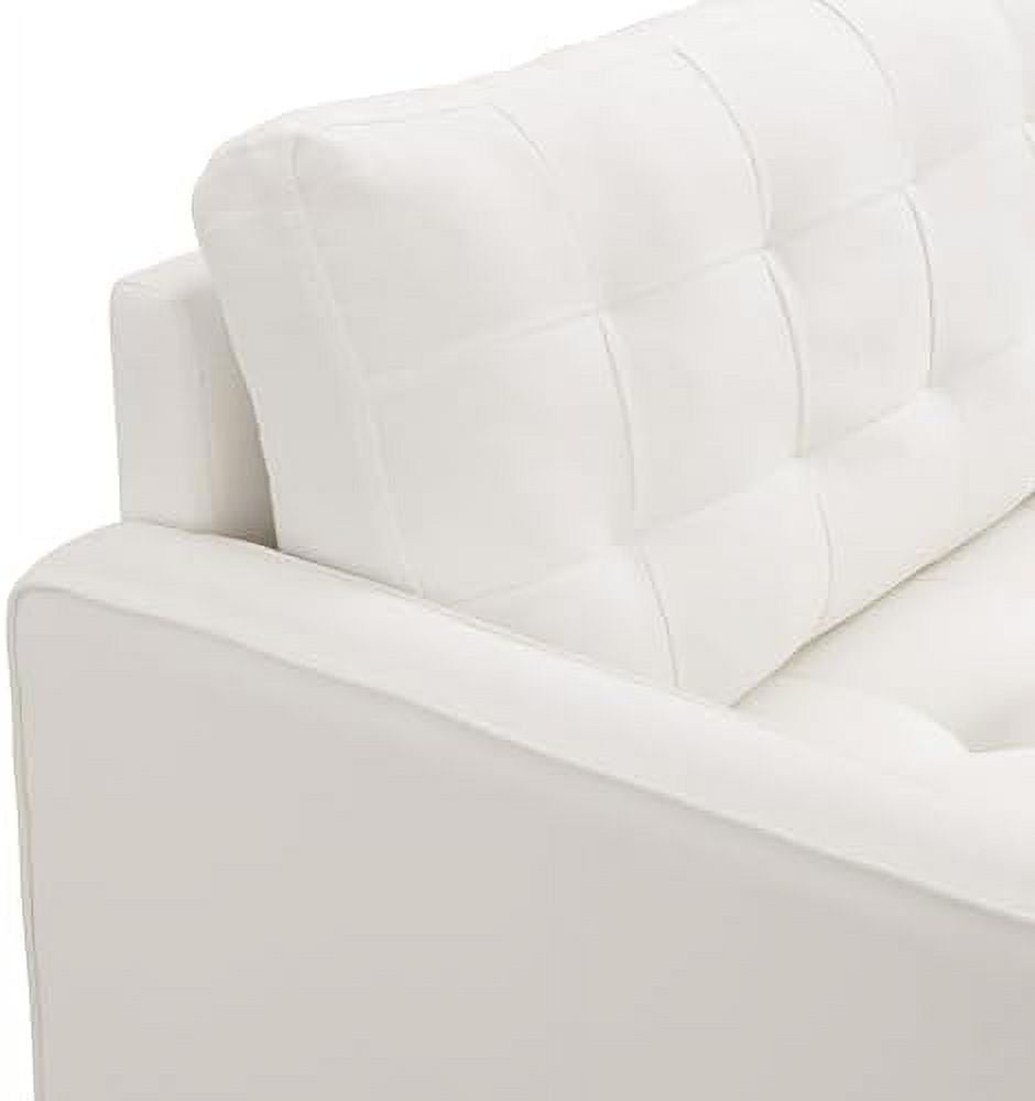 Grey 3 Seater Couch with Tufted Seat and Back Cushion U267402