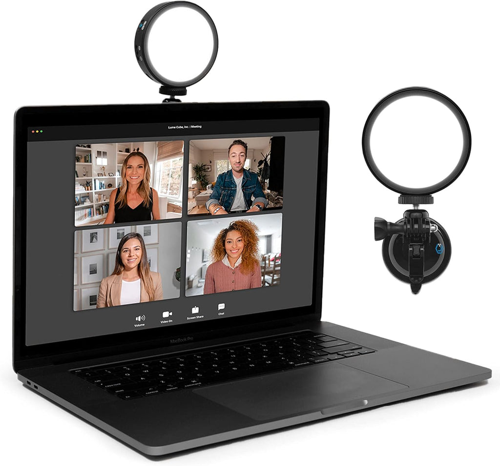 Video Conference Lighting Kit with Adjustable Brightness and Color Temperature, Stand and Mount Included F1973