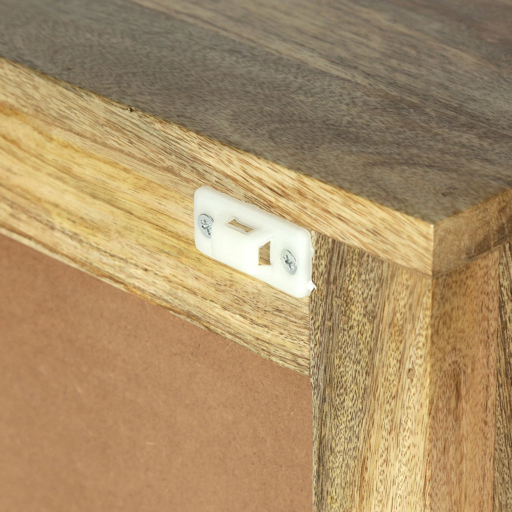 Handcrafted Mango Wood Nightstand with Storage W4564