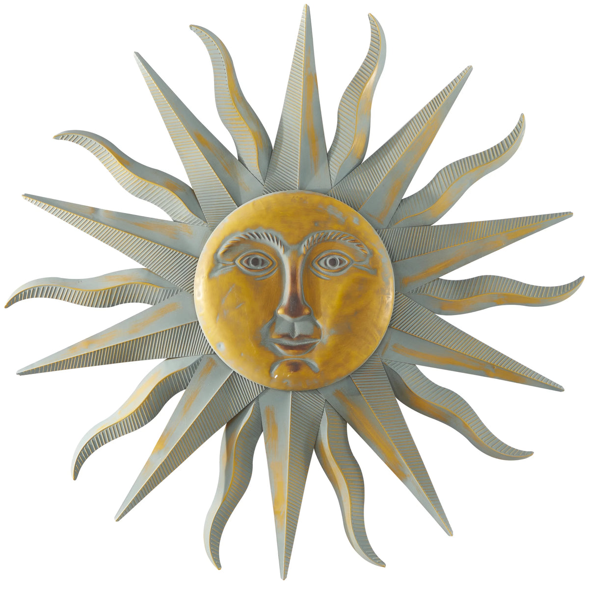 Gold Metal Indoor Outdoor Sun Wall Decor X750