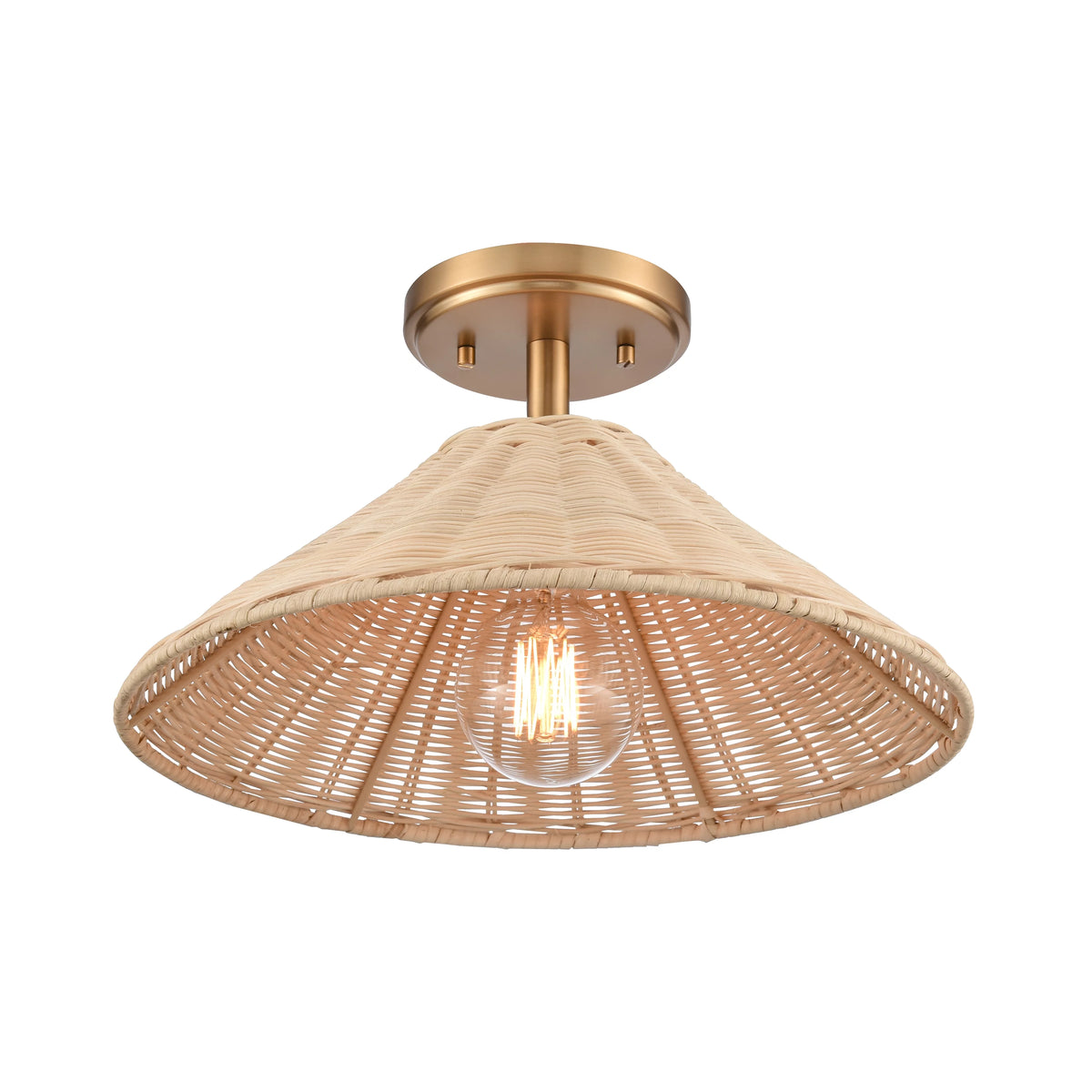 1 Light Brushed Gold Semi Flush Mount A52931