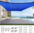 20X20FT 185G HDPE Square Sun Shade Sail Canopy (White) S504252