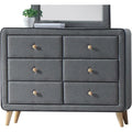 Light Gray Fabric Dresser D8235