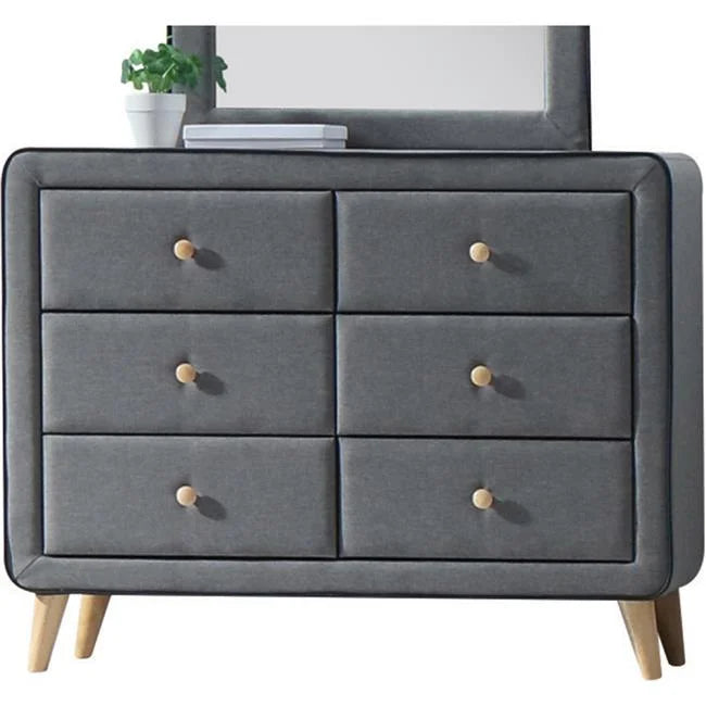Light Gray Fabric Dresser D8235