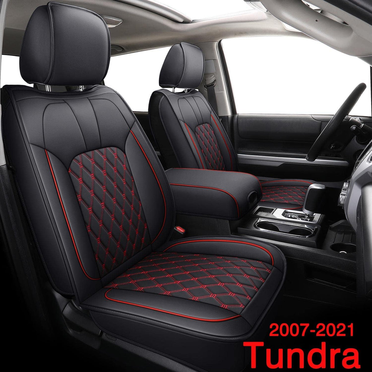 Black Water Proof Faux Leather Front Car Seat Covers T944