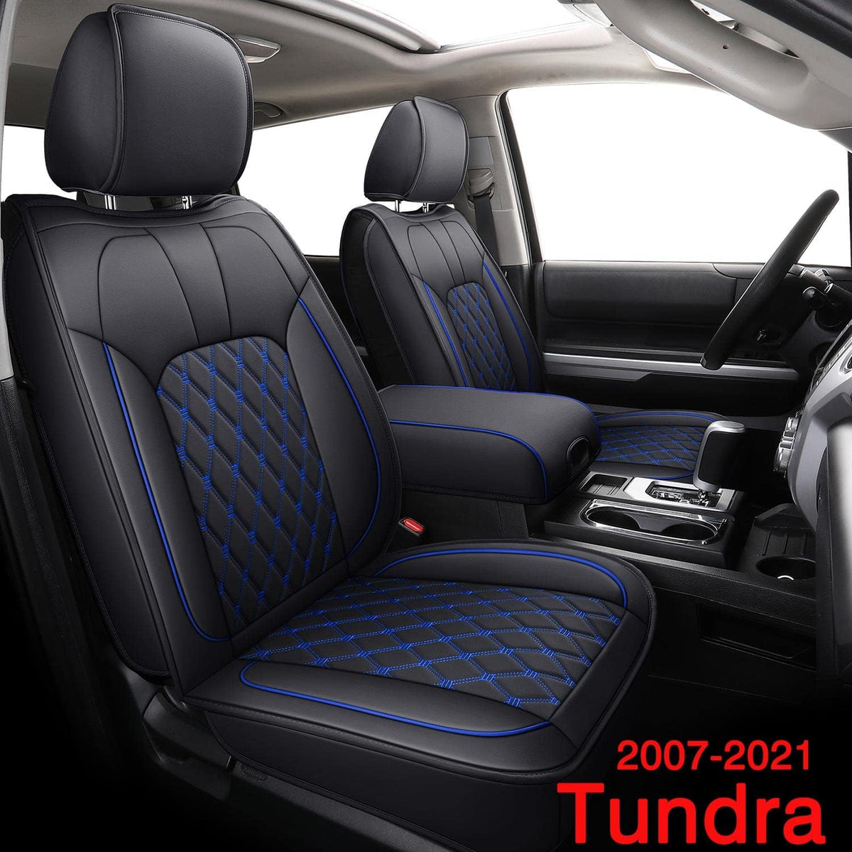 Black Water Proof Faux Leather Front Car Seat Covers T944