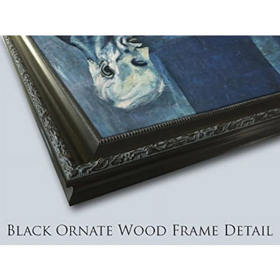 Aspens Panel II 11x18 Black Ornate Wood Framed Art Print K692