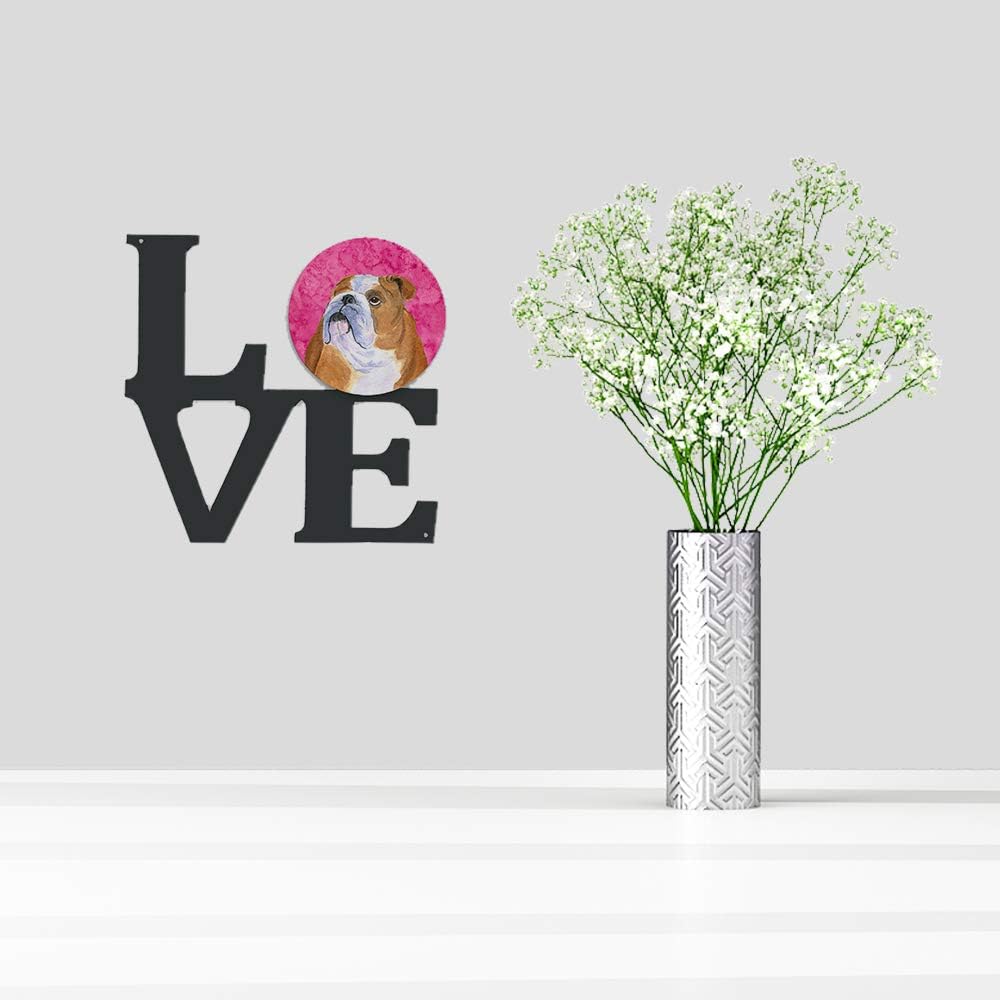 Pink English Bulldog Metal Artwork Wall-Decor, Multicolor Pack of 2 U416140