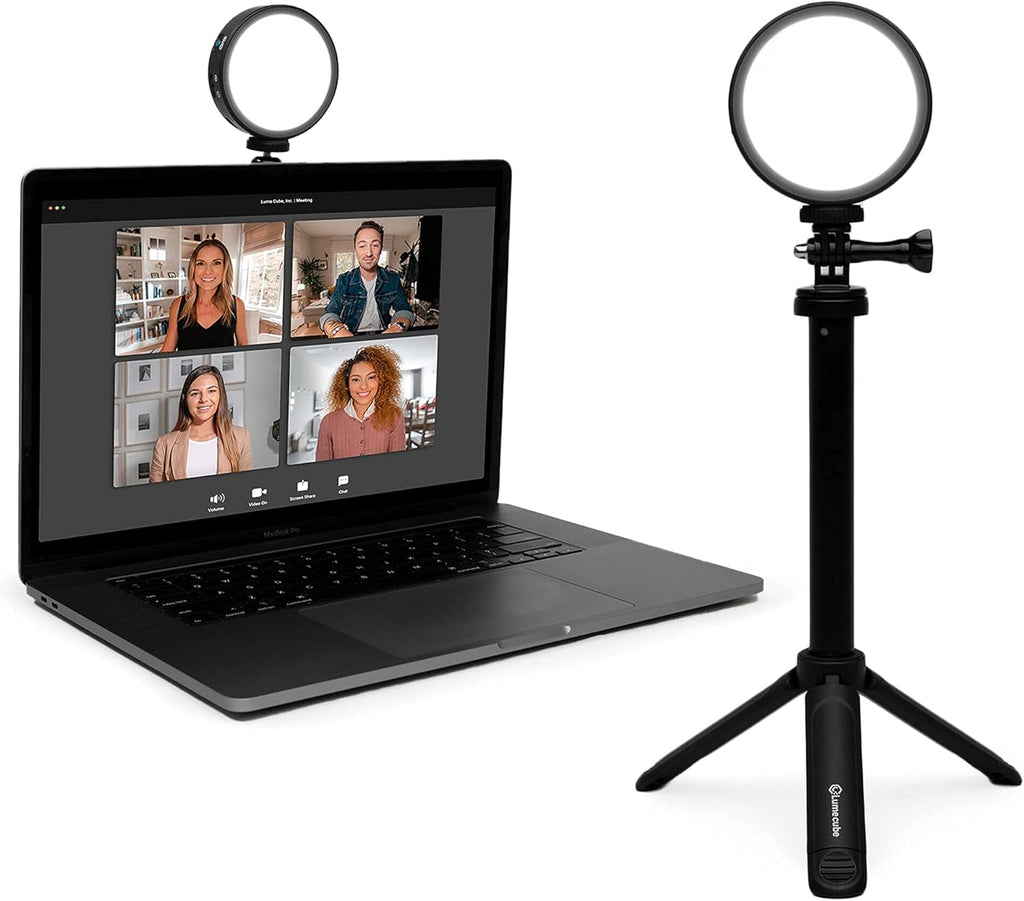 Video Conference Lighting Kit with Adjustable Brightness and Color Temperature, Stand and Mount Included F1973