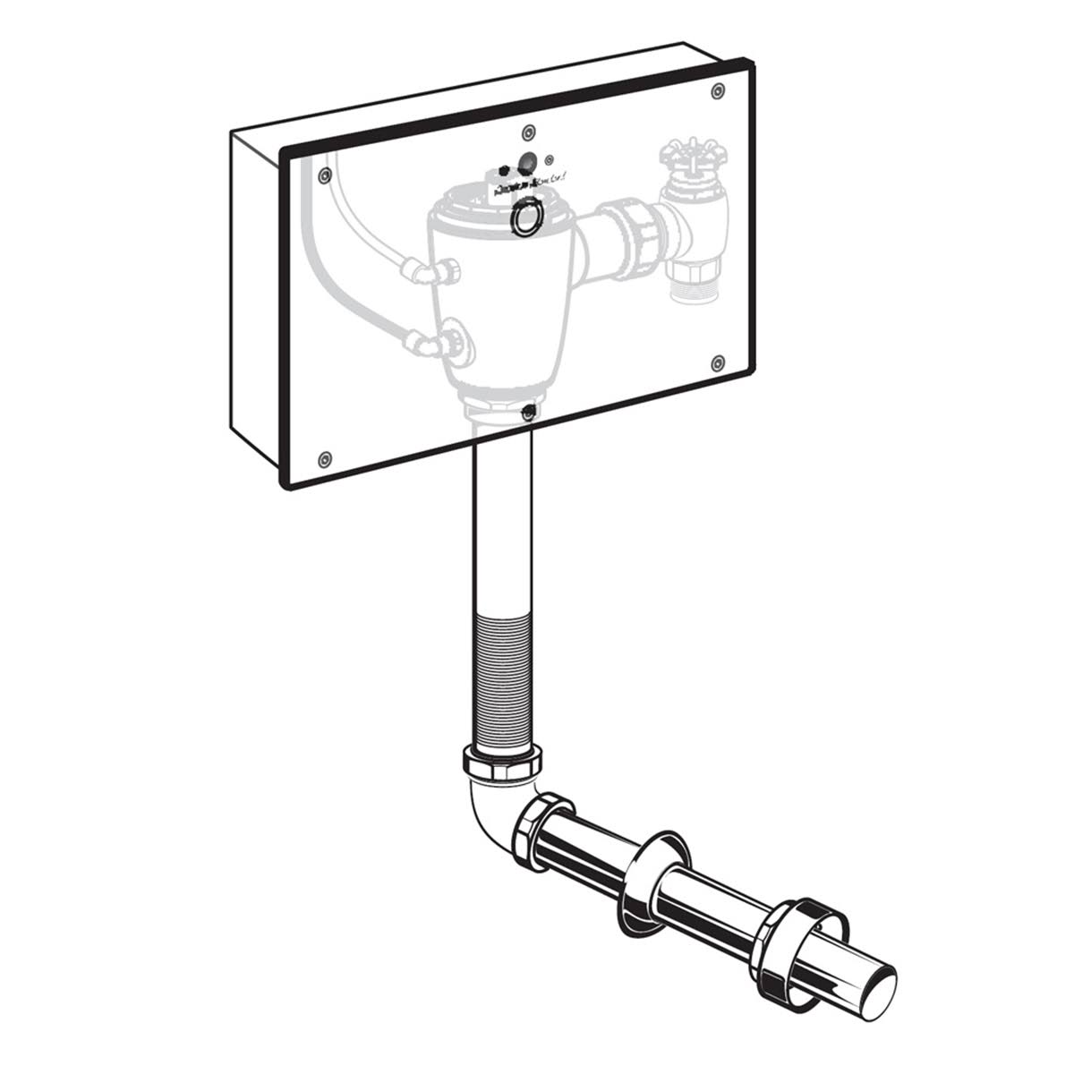 Concealed Toilet Flush Valve with Wall Box W448803