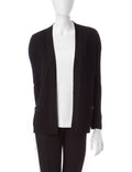 Black Open-Front Cardigan C6324