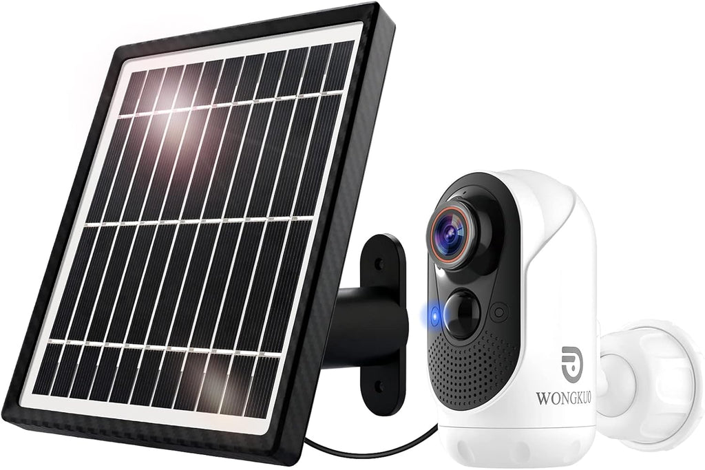 Solar Security Camera Outdoor Wireless 170° Wide View Battery Powered WiFi Night Vision Motion Sensor 2-Way Talk Waterproof L220