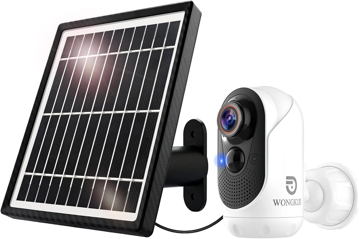 Solar Security Camera Outdoor Wireless 170° Wide View Battery Powered WiFi Night Vision Motion Sensor 2-Way Talk Waterproof L220