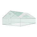Extra Large Metal Walk-in Chicken Coop with Waterproof Cover L399