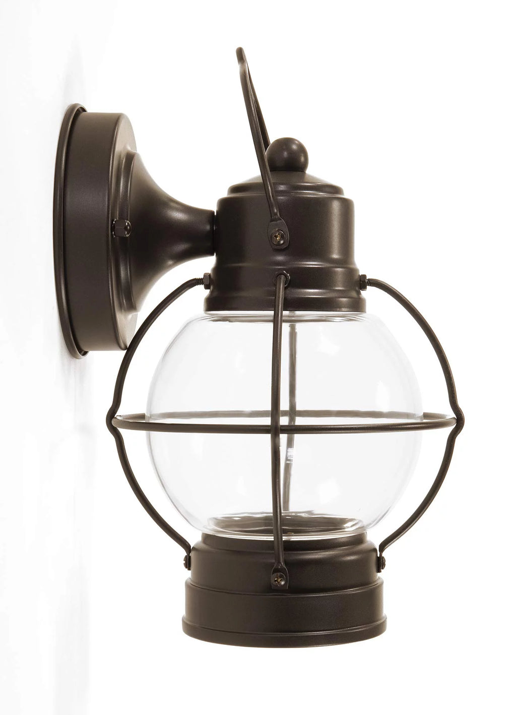Bronze Outdoor LED Wall Sconce with Clear Glass Lens W392746