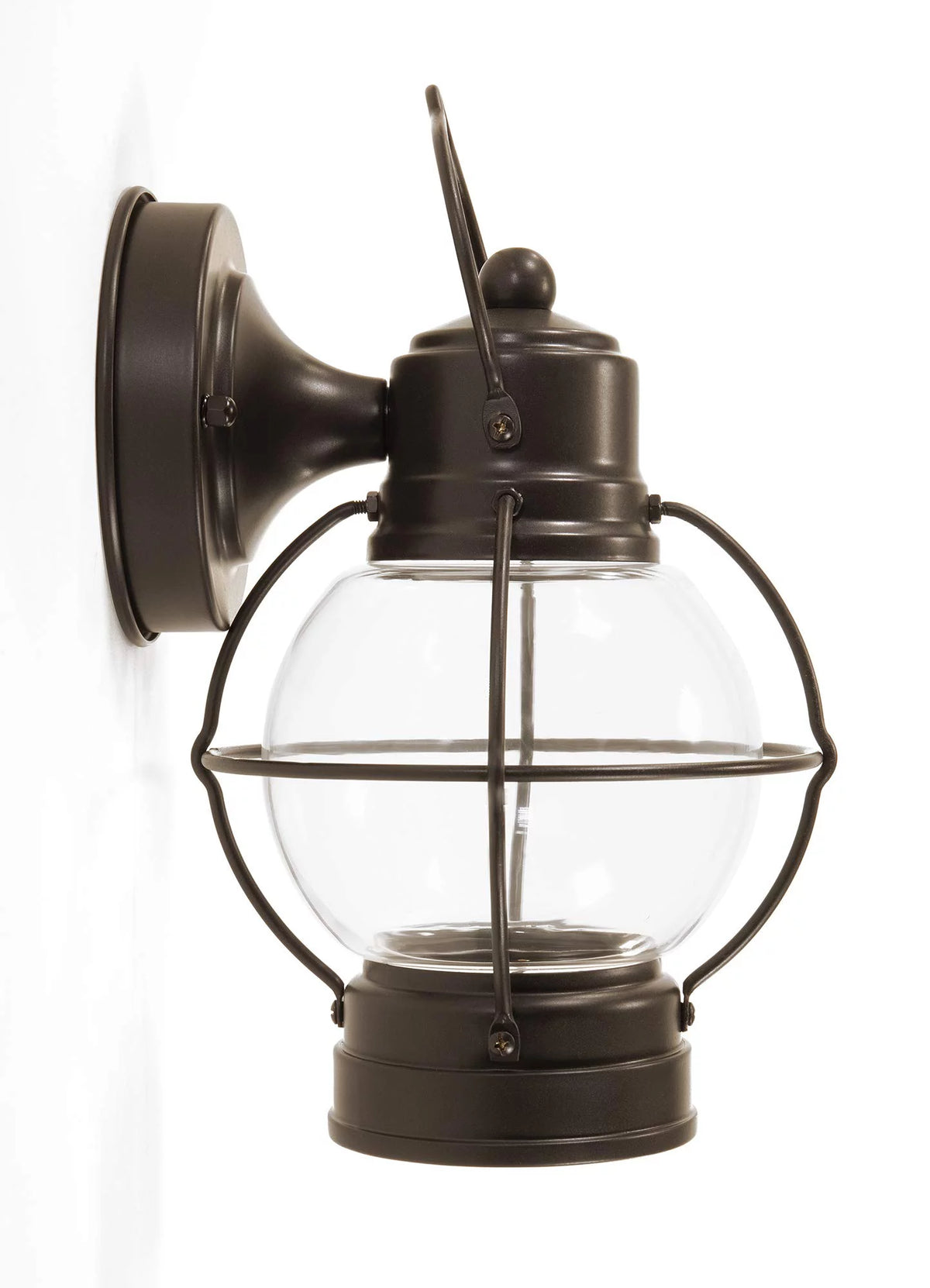 Bronze Outdoor LED Wall Sconce with Clear Glass Lens W392746