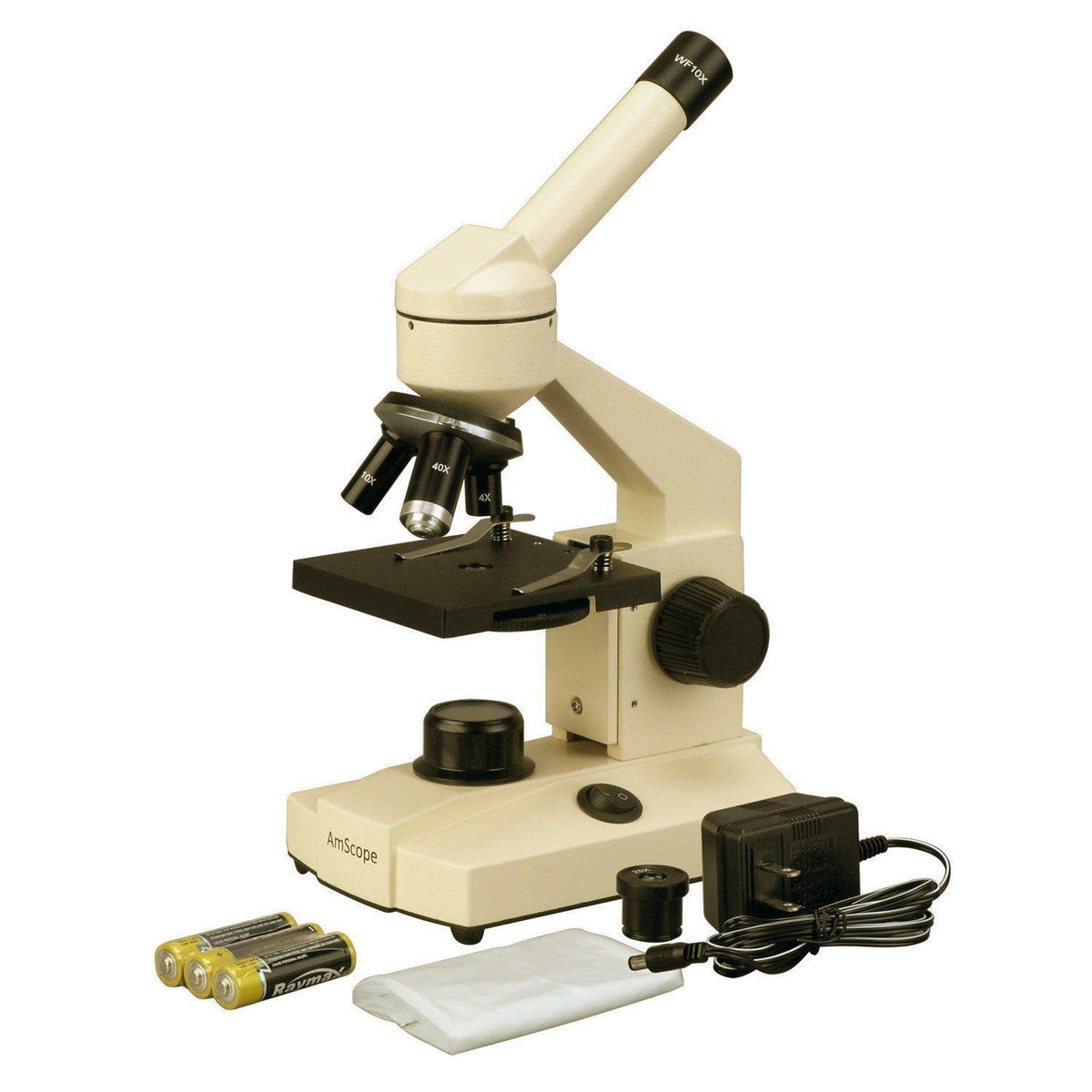 All-Metal All Optical Glass Lens Student Biological Field Microscope with LED Light A144
